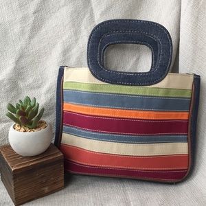 Striped/denim mini tote (Bath & Body Works)